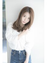 ルルディ バイ アフロディーテ銀座(luludi by APHRODITE) デザインカラー/レイヤーカット/オリーブベージュ/銀座