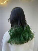 アジールヘア 北千住駅西口店(agir hair) オリーブグリーングラデーションカラー 北千住