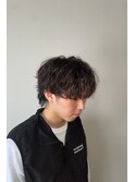 襟足長めツイストスパイラルパーマ