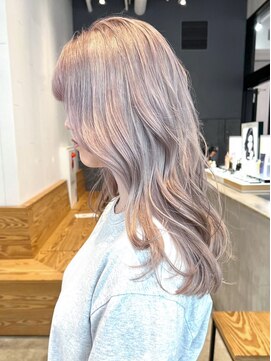 アルバム 銀座(ALBUM GINZA) ピンクヘアーくすみベージュピンクグレープフルーツ_ba497821