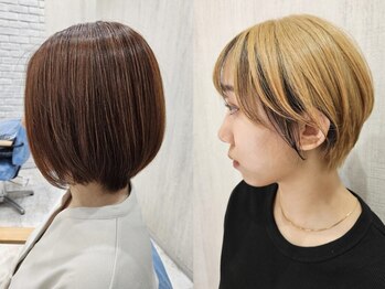 アルーシェ 心斎橋(Alushe)の写真/ボブ,ショートが得意なハイキャリアStylistの小顔魅せ×似合わせ理論に基づくCUT技術が◎心斎橋/髪質改善