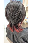 ウルフカットのインナーカラー