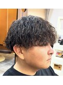 マッシュ波巻きプードルパーマ