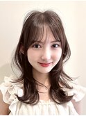 韓国風/レイヤー/小顔/前髪カット/髪質改善/グレージュ/透明感