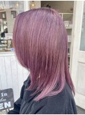 ケアブリーチで作るピンクパープルカラー