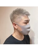 スキンフェード×プラチナシルバーカラー