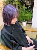 切りっぱなしラベンダーボブ
