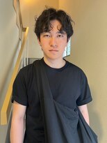 セントラル 三宮店(central)&nbsp;センターパートコンマバングスパイラルパーマ