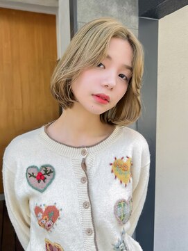 ルービック 和歌山(Rubik's) 【ミルクティーベージュ×柔らかボブ】ナチュラル外ハネボブ