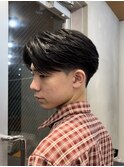 センターパート×曲がる縮毛矯正で毎日を楽に◎