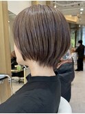 表参道髪質改善カラーウルフショートカットベージュアッシュ40代