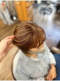 白髪ぼかし 脱白髪 ナチュラルハイライト ベージュカラー