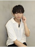 MEN’S HAIR/ブルーブラック/フェザーパーマ/渋谷