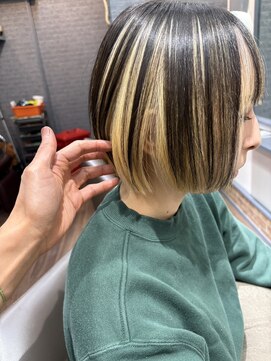 カット ハウス ボブ CUT HOUSE BOB ミルクティー×アンブレラカラー♪