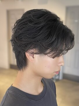 フェザーパーマメンズセンターパート辻堂