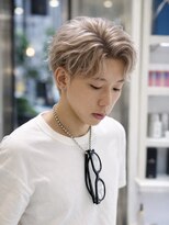 エアー 銀座タワー(AIR)&nbsp;メンズカットハイトーンカラーホワイトミルクティー