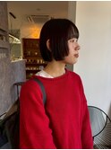 [佐賀/切りっぱなしボブ/艶髪/艶カラー/美髪還元トリートメント]
