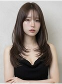 髪質改善ハッシュカット顔周りカットザクザクレイヤーグレージュ
