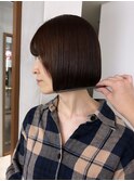 ダークパープル/ナチュラルショート/夏のヘアアレンジ/表参道