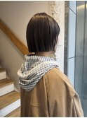 ミニボブ×グレージュ
