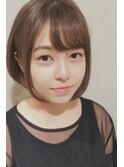 【大人かわいい】　前下がりショートボブ　イルミナカラー 