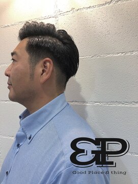 グッドプレイスアンドシング(Good Place&thing) メンズ刈上げ短髪七三ビジネスフェード