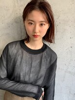 クラフト ヘア デザイン(CRAFT HAIR DESIGN)&nbsp;切りっぱなしかきあげボブ / アプリコットベージュ