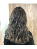 バレイヤージュ×プラチナグレージュ