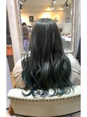 グラデーションカラー　シルバーグレージュ～アクリルブルー