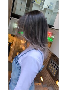 ラフ 難波店(LAFF) #黒髪#ボブルフ#ネビージュ#小顔#ワンレン