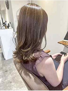 カタチ バイ アンジュ(katachi by Ange) 【katachi　高橋】細ハイライト◎くすみ感◎オリーブ系ベージュ