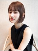 ぱつっとボブ×切りっぱなしボブ×ショコラ×10代20代30代