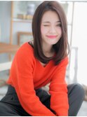 インナーカラーアシンメトリーエアストレートc5越谷20代30代40代