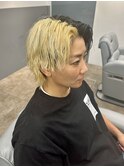 ☆メンズセンターパートウルフツートンカラー