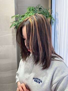 ソル 栄矢場町(SOL) ハイライトカラー/オレンジカラー/ケアブリーチ/名古屋美容院