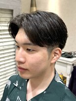 ヨシザワインク プレミアム 横浜 桜木町店(YOSHIZAWA Inc. PREMIUM)&nbsp;お客様スタイル/爽やかツーブロックセンターパート/理容室