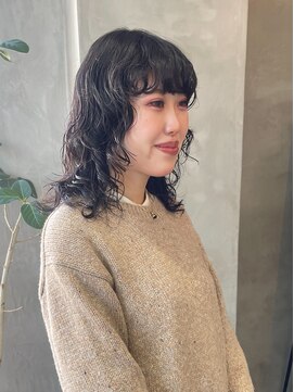 テトヘアー(teto hair) ミディアムパーマ パーマスタイル ふわふわレイヤー