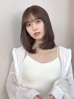 ウェイズトウキョウ 新宿店(Ways TOKYO)&nbsp;ミディアムレイヤー/ショコラブラウン/艶カラー/前髪カット/前髪