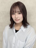 ルノン フィージュ(LUNON fieju)&nbsp;暗めカラーグランマッシュデザインカラーフェイスフレーミング