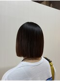 縮毛矯正で作る艶ボブ