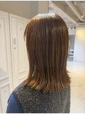 切りっぱなしボブ×オリーブ11.3デザインカラー