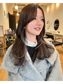 グレージュ/インナーカラー/イヤリングカラー/レイヤーカット