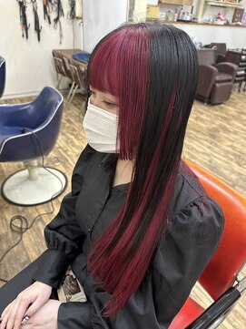 ラウラアンドロー(LAURA&RO) ダブルカラー/ケアブリーチ/インナーカラー/ベージュ【塚口】