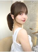 オリーブグレー/ボブ/顔周り/小顔/レイヤー/髪質改善/縮毛矯正