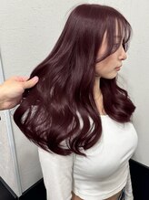 ラグナ(LAGUNA) ワインレッド/ボルドー/ロング/ブリーチなし/艶髪/20代30代