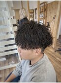 【山本智文】ツイストスパイラルパーマメンズマッシュ