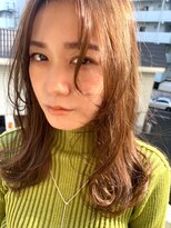 アールヘア ナチュラルアンドオーガニックサロン オーガニックカラーベージュ×ナチュラルロングボブ