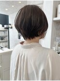 福山市美容室Caary人気 秋冬ふわっとショートボブヘア