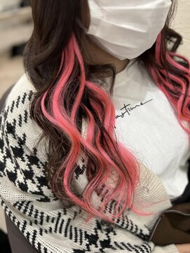 グランディールヘアデザイン(grandir hairdesign) 派手髪PINKインナー-TSUBAKI-