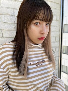 ロンドシェリ 仙台(Lond Cheri) インナーカラー/デザインカラー/グレージュカラー韓国ヘア[仙台]